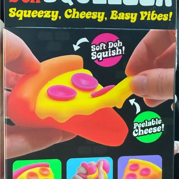Needoh Soft Doh Peelable Cheese Squeeze Toy - Yellow & Pink - Picture 1 of 6